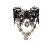 Dark Lolita Steam Cyberpunk Wind Gear Necklace Vintage Bow Bracelet Combination Set