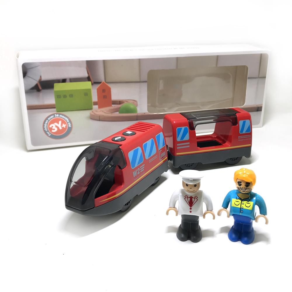 

Новый детский электропоезд на батарейках, подарочная коробка, литой магнитный локомотив, слот-игрушка для деревянного поезда, рельсовые игрушки, детский подарок