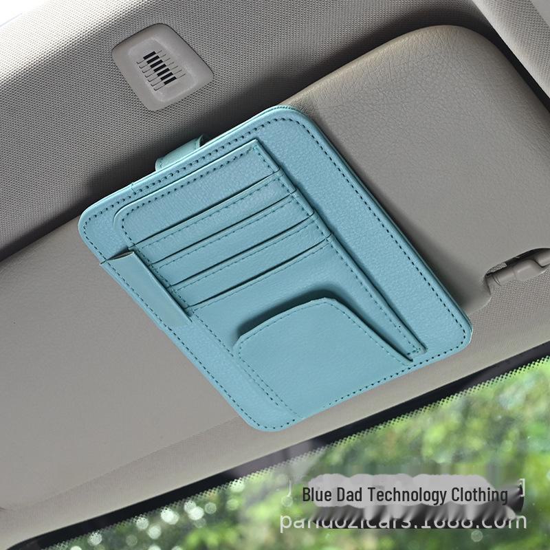 Organizator pentru parasolar auto - Suport multifuncțional pentru ochelari, carduri, legitimații, bilete.