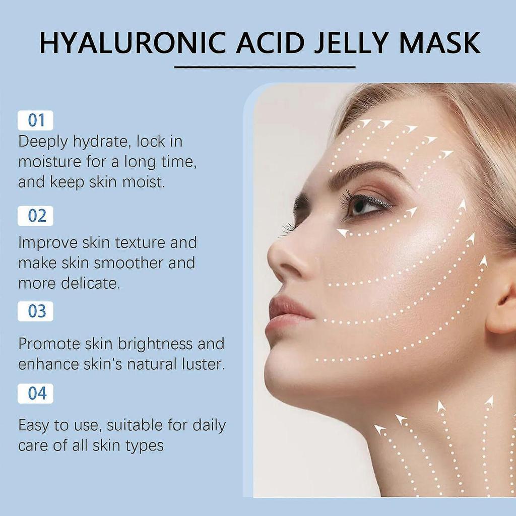 Hoygi Hyaluronsyra Fuktgivande Maskpulver Återfuktar, Vårdar Och Lystergivande Hud - KrämtypMask För Strålande Och Fuktig Vård