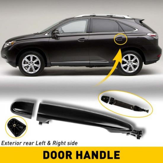 For 2007-2011 Toyota Camry Black Outer Exterior Door Handle Rear Left or Right