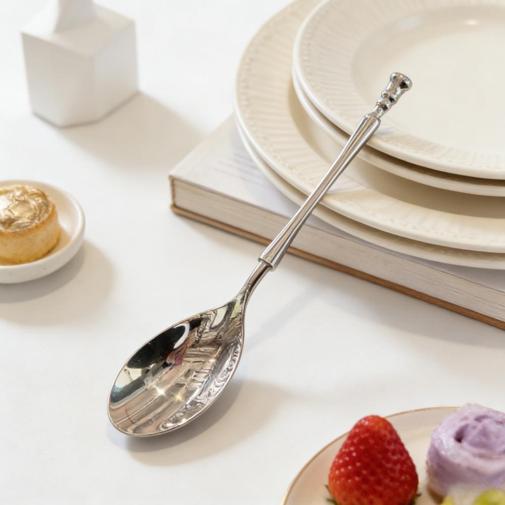High-end Design Stainless Steel Spoon Retro Light Luxury Hotel Western Food Scoop Home Main Dining Spoon Kitchen Dining Scoop