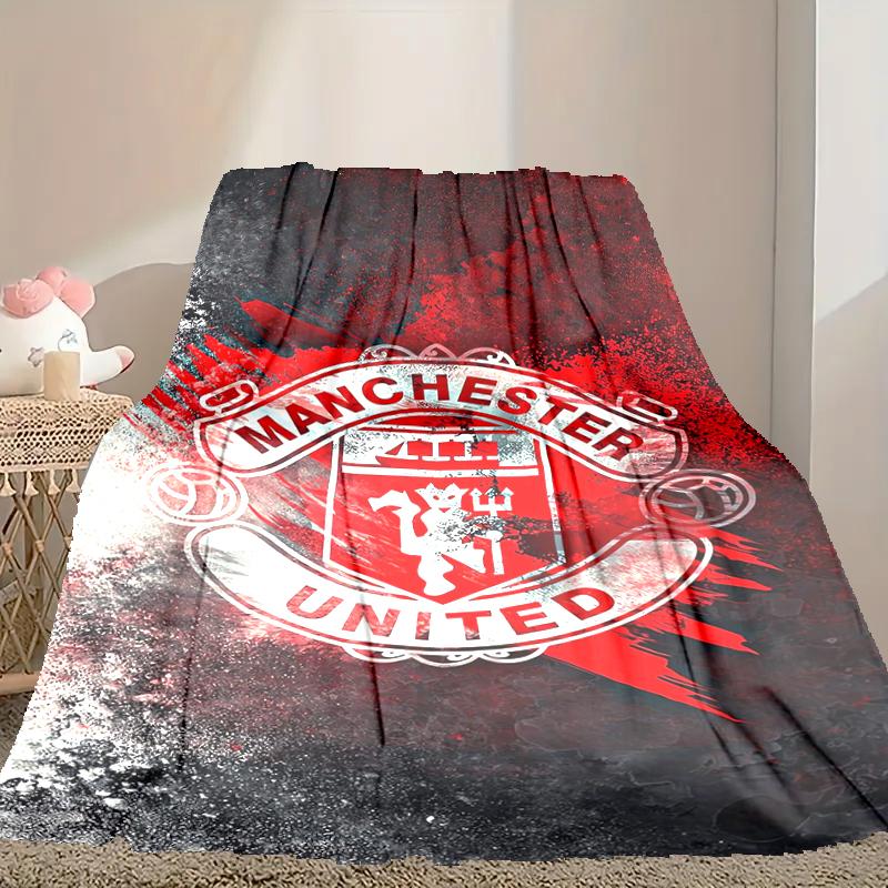 Manchester United Manchester City Blanket Lightweight Print Throw Blanket For Couch, Bed, Car, A Heartfelt Gift for Your Family and Friends