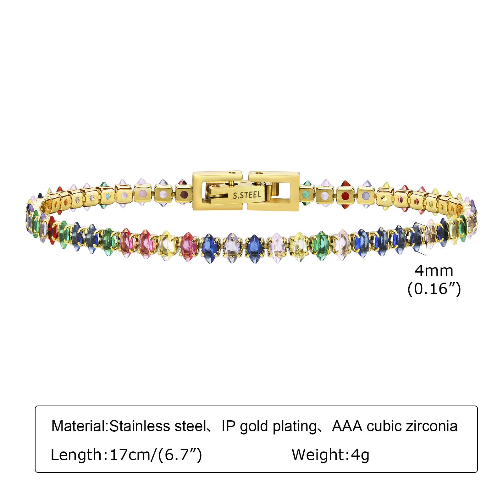 

Tennis Bracelet For Women Cubic Zirconia Chain Adjustable Stainless Steel Jewelry Bangle Mom Girlfriend Valentine s Day Gift