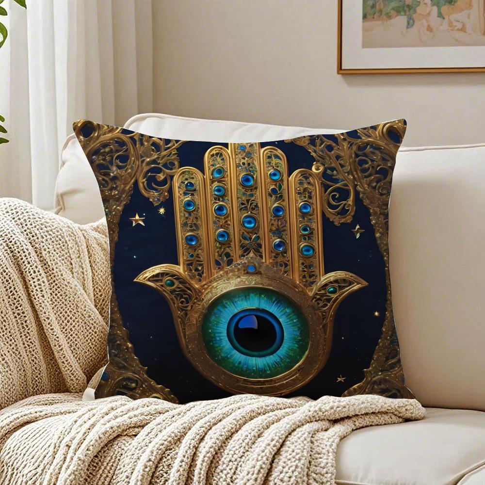 

Mystical Cultural Artwork HHamsa Cushion Cover Pillowcase Antidustmite living Room Sofa Decor Cushion Room 30X30cm