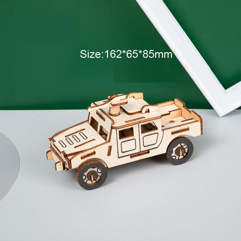 3D Holzautos Motorrad Puzzle Montagemodell DIY Handgemachtes Puzzle Schreibtischdekorationen für Kinder Geschenk
