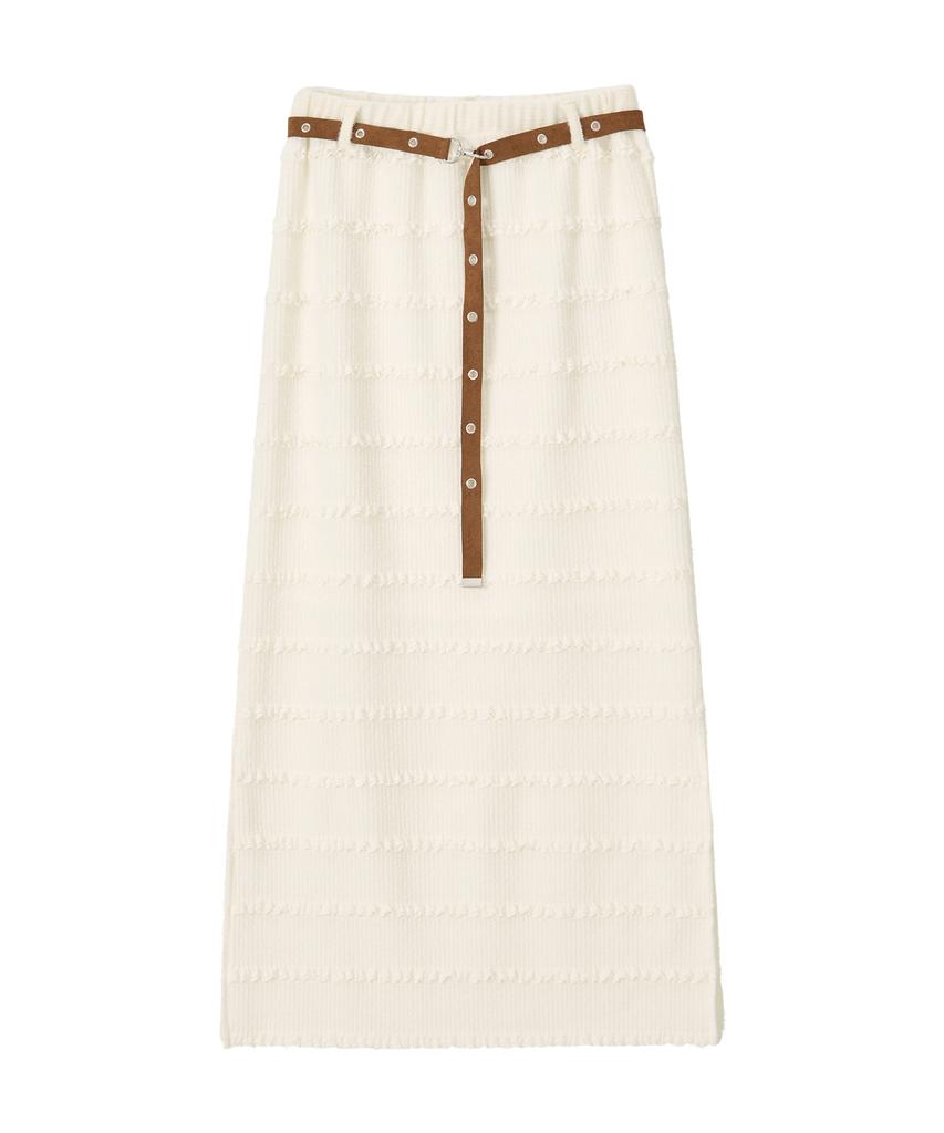 Biteoseljeu Gloria Knit Long Skirt - Ivory