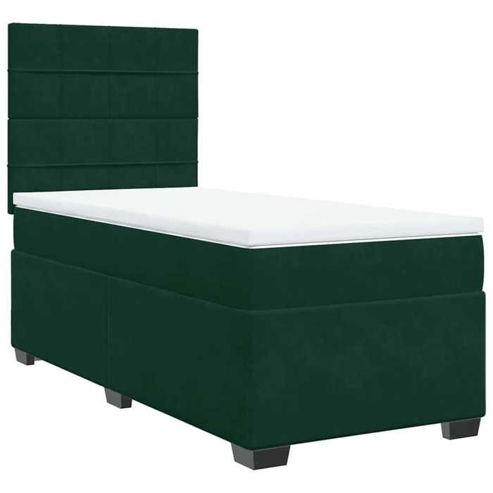 Maison Exclusive - Sommier à lattes de lit avec matelas Vert foncé 100x200 cm