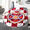 Custom Name Brentford Football Club Crest blanket for Couch & Bed, Plush Cozy Fuzzy Blanket Super Soft & Warm Blankets for Fall and Winter. 0908237