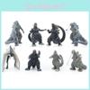 Eight Piece Godzilla Kong Kim Battle Dinosaur Pvc Action Figure Collection For Kids And Decor