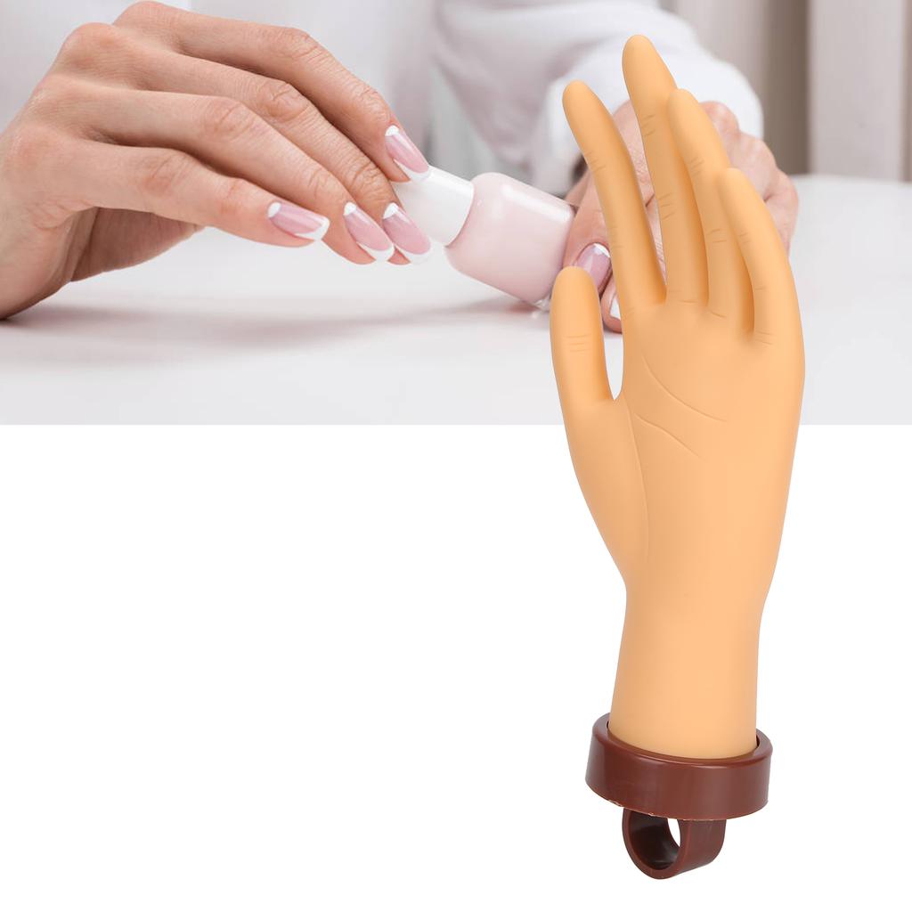 Nail Art Practice Hand Flexible Bendable Mannequin Hand Fake Hand for Nail Art Practice with Bracket