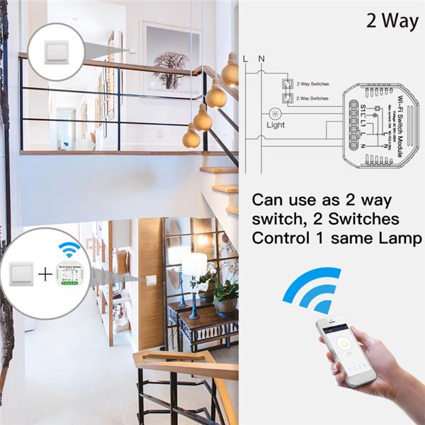 Hidden Smart Switch Tuya App 1 2 Way Wifi Switch Module With Rail Bracket For Alexa Google Home Buy At A Low Prices On Joom E Commerce Platform