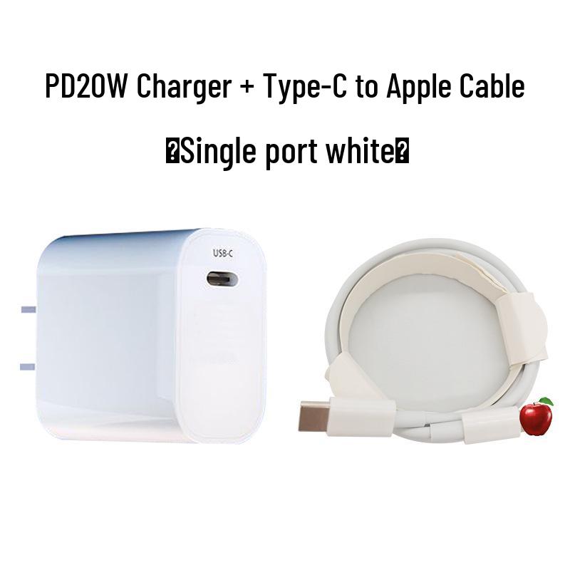 PD20W Dual Port A+C Charger for iPhone 16/15/14 - Super Fast Charging, 3C Certified
