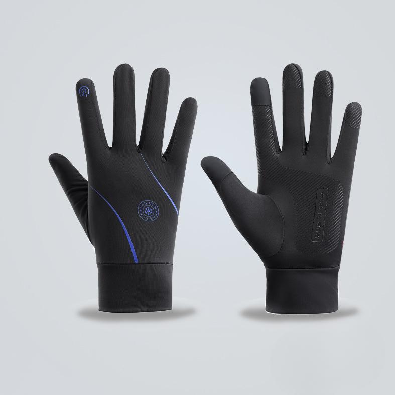 Sunscreen Gloves for Men Summer Outdoor Driving Sports Fishing Thin Non-slip Cycling Anti Ultraviolet Ice Silk Gloves