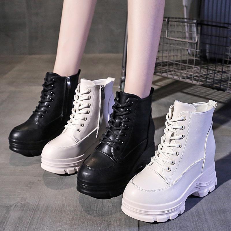 Thick-Soled Platform Hidden Heel Anime High Heels - Spring/Autumn Women's Shoes for Slim Feet; Martin Boots Style