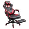 Gaming Chair, PU Leather Computer Chair, Home Office Chair with Footrest, Lumbar Support and Headrest, Red
