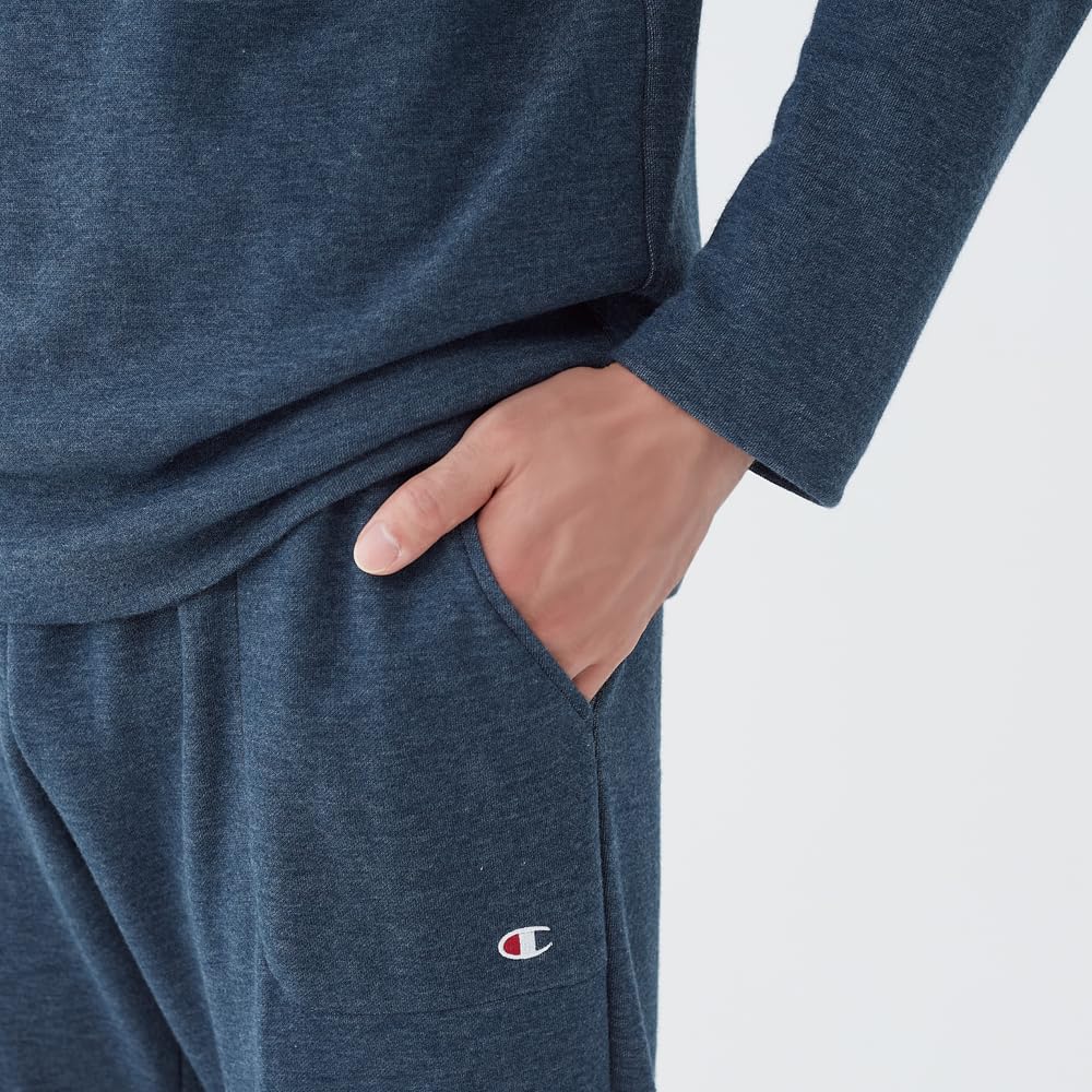 Room Wear Long Sleeve Long Pants Cardboard Knit [Champion] Men's Gray_OM8503