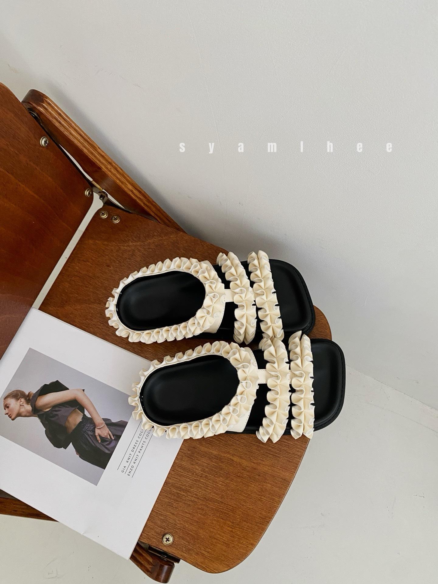 

Летние новые тапочки принцессы с бантом из ленты, прохладные, женские, односложные, для улицы, ленивые, для улицы 39 бежевый