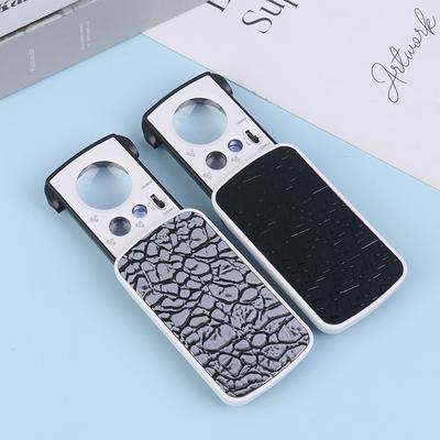 30X 60X 90X Pocket Jewelry Magnifier With Uv Led Light Slide Out Magnifying Glass Optical Lens Loupe For Diamonds Coins Stamps