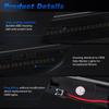 LED Side Marker Lights Compatible with 2015- Mustang S550 GT, Rear Dynamic Startup Side Markers, Rear Fender Markers Lamps Assembly, Smoked Len Red