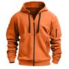 Übergroßer Reißverschluss Hoodie Herren Hoodies für Herren Herren Hoodie mit durchgehendem Reißverschluss und verstellbarem Kordelzug Hoodies für Herren