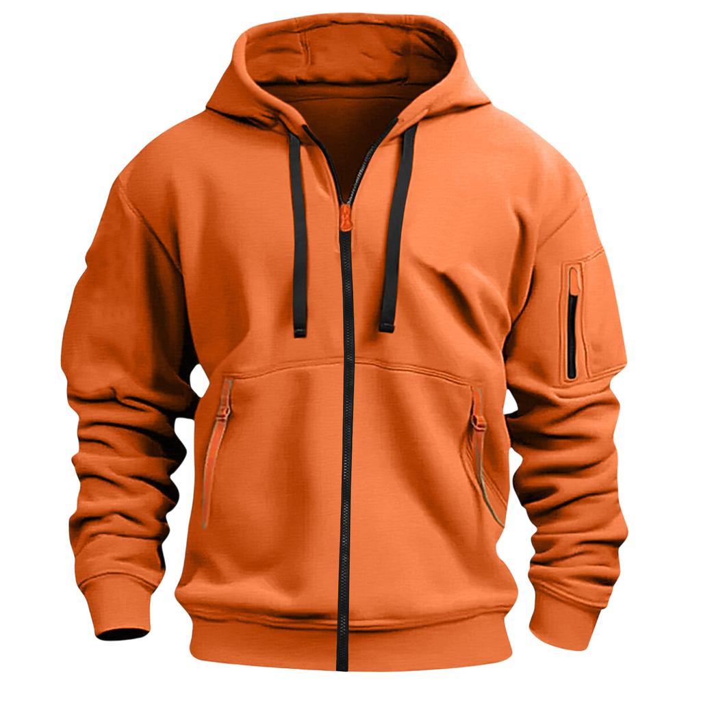 Übergroßer Reißverschluss Hoodie Herren Hoodies für Herren Herren Hoodie mit durchgehendem Reißverschluss und verstellbarem Kordelzug Hoodies für Herren