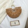 Internet Celebrity Summer Woven Bag 2025 Mori Girls Fashion Hollow Large Capacity Pearl Small Fragrant Wind Handbag Tide