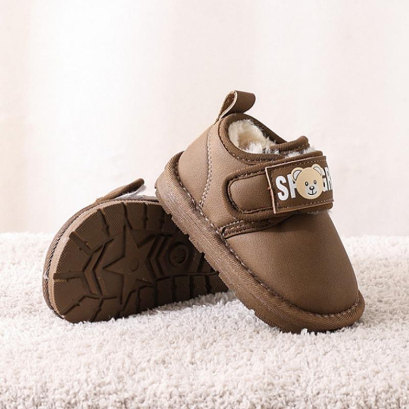 Kinder Niedliche Schneestiefel Jungen Plus Samt Große Baumwollschuhe Mädchen Warme Mode Baumwollstiefel