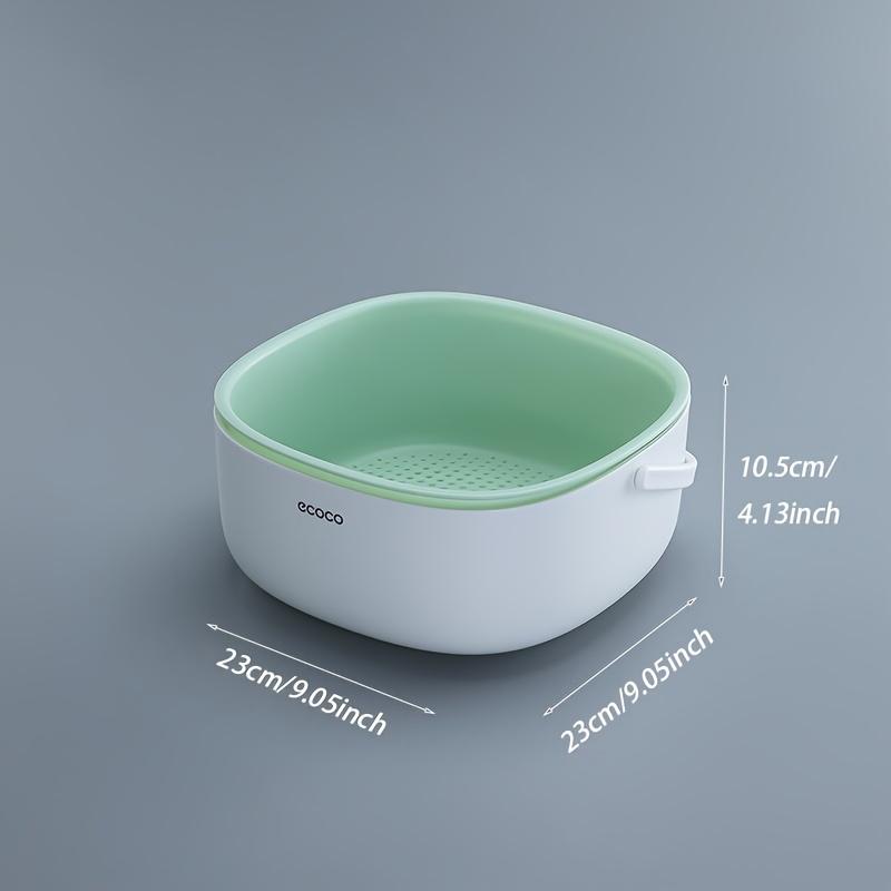 1pc Versatile Plastic Kitchen Strainer Basket , Dual Layer Drainage for Vegetables, Fruits , Pasta , Ideal for Living Room, Kitchen , Bathroom Use
