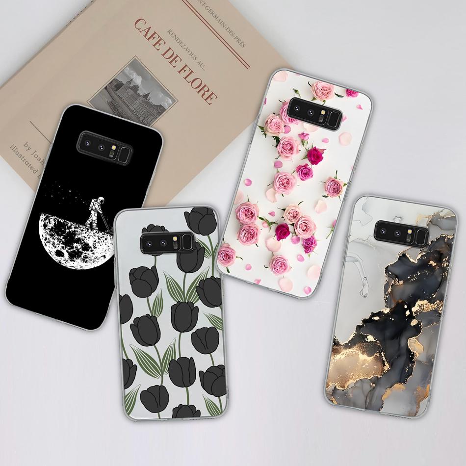 For Samsung Galaxy Note 8 9 20 Phone Cases Creative Soft TPU Silicone Clear Anti Drop Back Cover For Samsung Note8 Note9 Note20