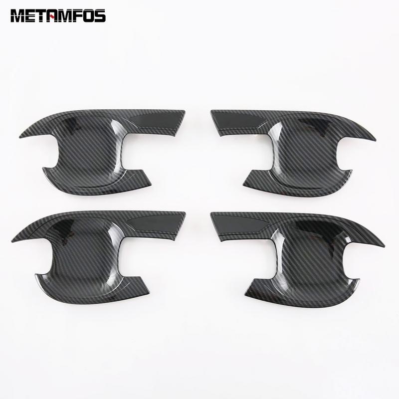 Side Door Handle Bowl Cover Trim For Kia Mohave Borrego 2024 2025 Carbon Fiber Protection Cap Accessories