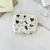 Cartoon Printing Mini Canvas Coin Purse Multifuctional Small Lipstick Bag Jewelry Packing Bag Card Holder