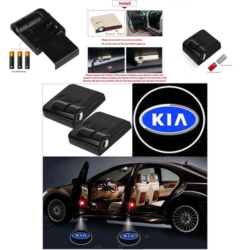 Kabellose LED-Willkommensprojektorlampe für Autotüren mit Kia-Logo für erhöhte Nachtsicherheit und Stil