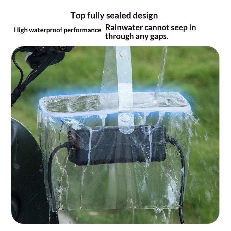 Electric Motorbike Charger Rain Sleeve Cover Bag Pvc Ev Car Charger Waterproof Bag Versatile Outdoor Plug Dustproof Protector