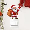 Light Switch Decal Christmas Santa Claus Sticker for Xmas Holiday Holiday Decor Removable Self-Adhesive Wall Sticker Living Room Bedroom Theme