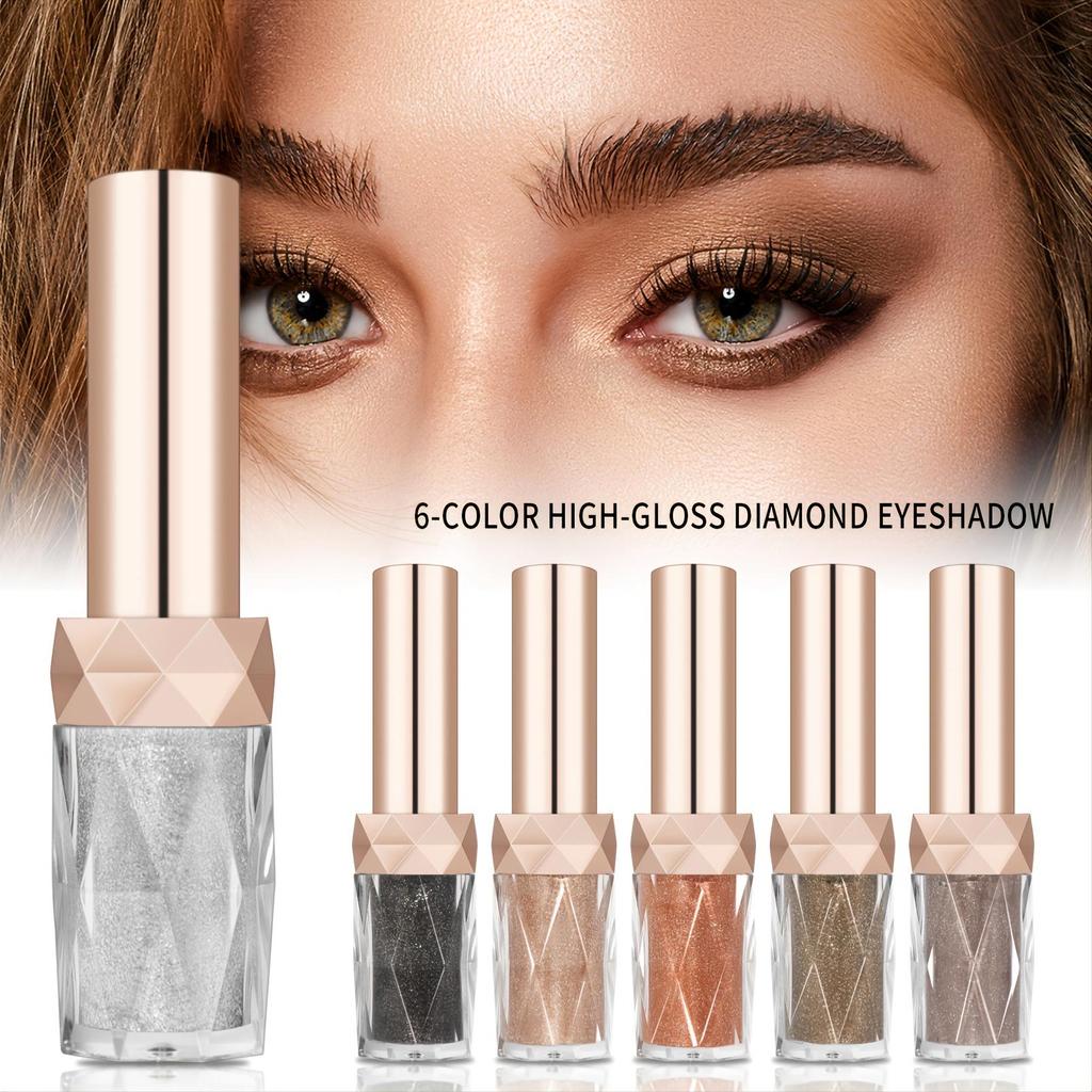 Pearlescent Eye Shadow Liquid Waterproof Non-fading Long-lasting Makeup Sparkling Diamond High-gloss Eye Shadow Liquid