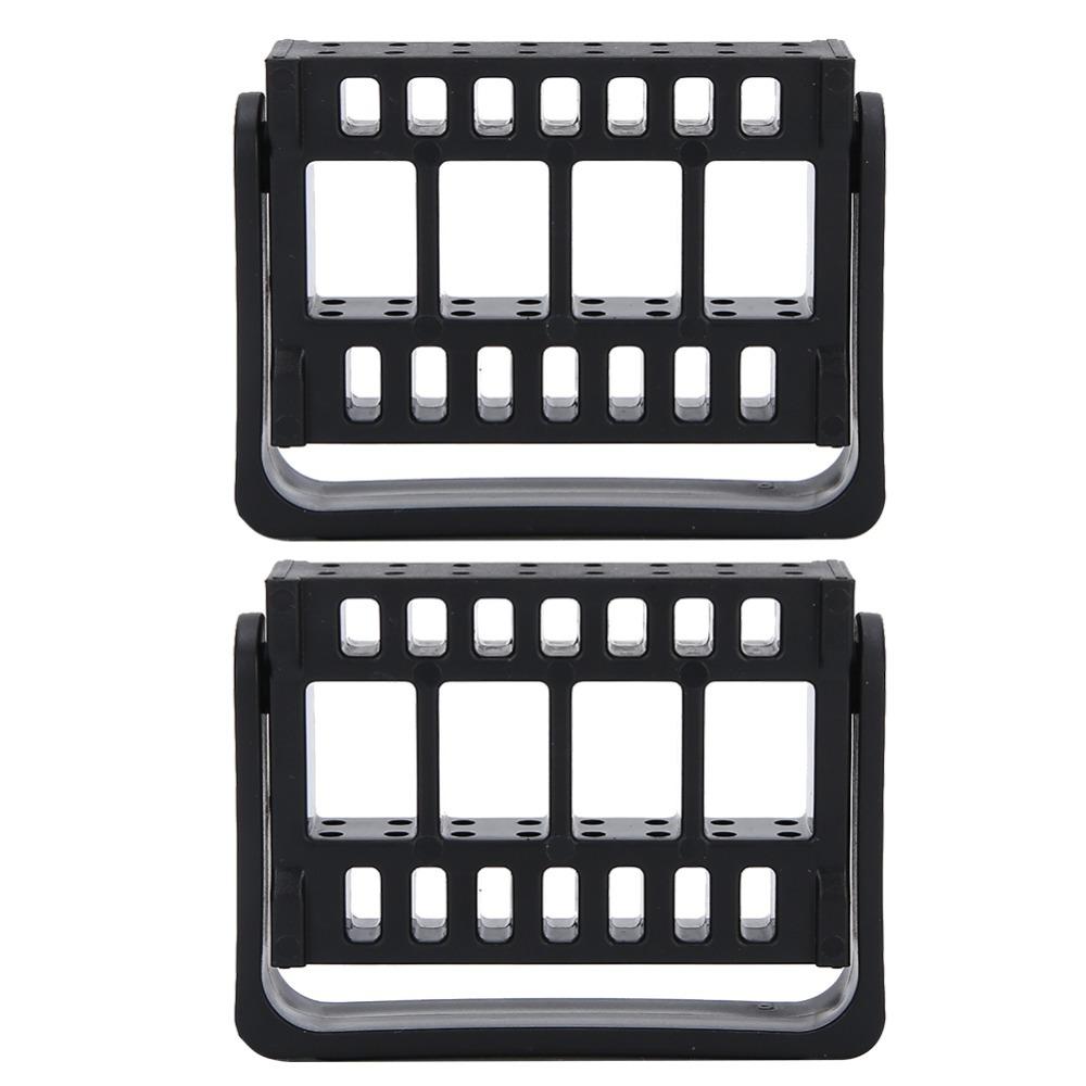 2PCS 16-Hole Drill Bit Organizer ABS Nail Tool Holder Manicure Display Rack Professional Salon Use