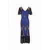 Beaded Womens Sequins Sleeveless Cocktail 1920s Dress Party Evening Gown Prom