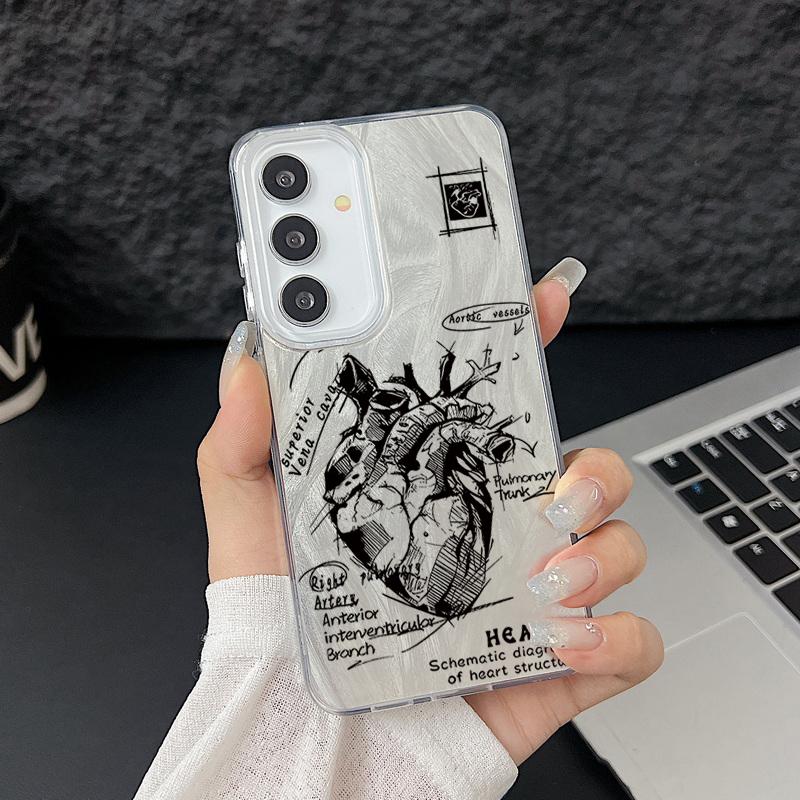 Camlet Laser Phone Case For Samsung Galaxy S24 S25 S23 Ultra Plus S24 FE A55 A56 A54 A25 A15 A16 A34 5G Creative Pattern Cover