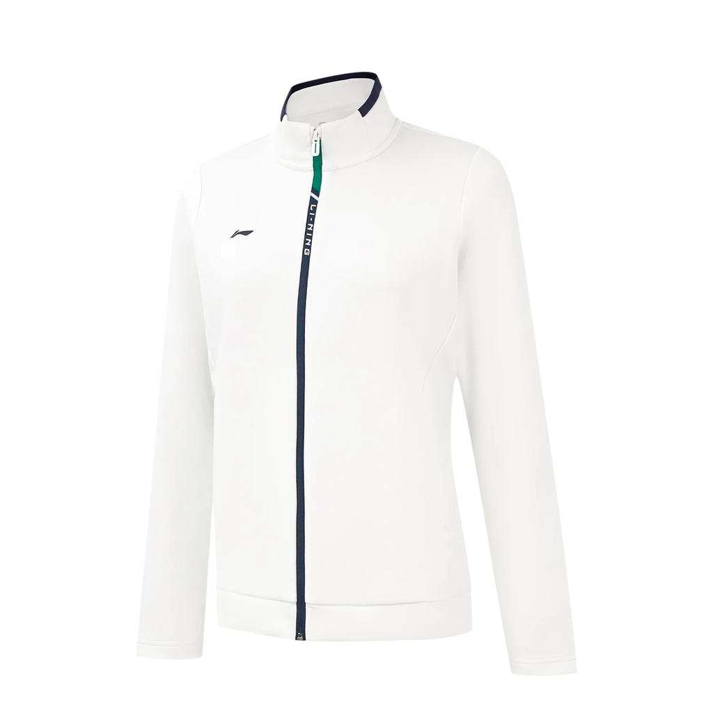 Li-Ning Group Purchase Series Stand Collar Letter Comfortable Color Block Casual Versatile Cardigan Sweatshirt Women Sweatshirt AWDVB02-1