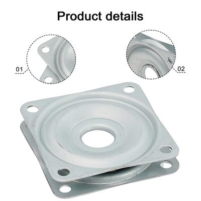 Plaques pivotantes 2/3/4 pouces Roulement Liberté à 360 degrés Rotation fluide Forte capacité de charge Présentoir rotatif Outil rotatif