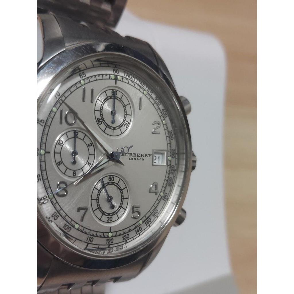 Used BURBERRY LONDON Watch Analog Chronograph Stainless Steel Warranty Included