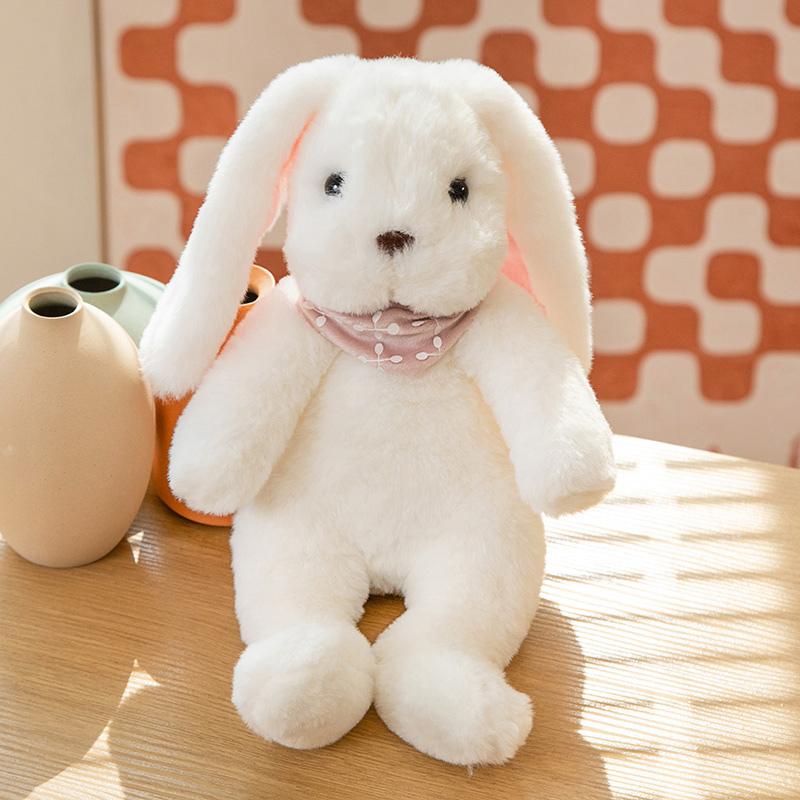 Gentle Appease Rabbit Plush Toys Premium Cozy Lifelike Bunny Doll Warm Delicate Scarf Sweater Rabbit Lovely Gift