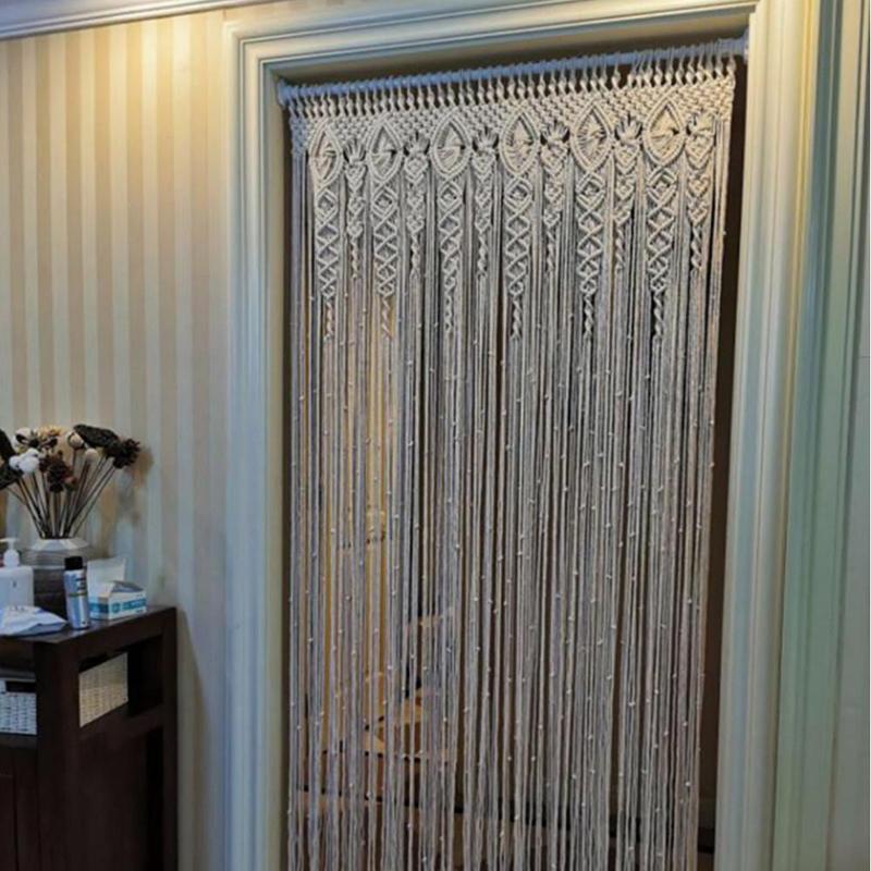 180*90cm Duvara Asılan Perde Boho Kapı Pencere Asılı Perde Dokuma Goblen Duvar Dekoru Yatak Odası Oturma Odası için Ev Süsü