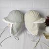 Autumn and Winter Fleece Lace-up Lei Feng Hat for Men and Women Outdoor Warm Windproof Flipped Brim Duck Tongue Ear Protector Flying Hat Plush Hat