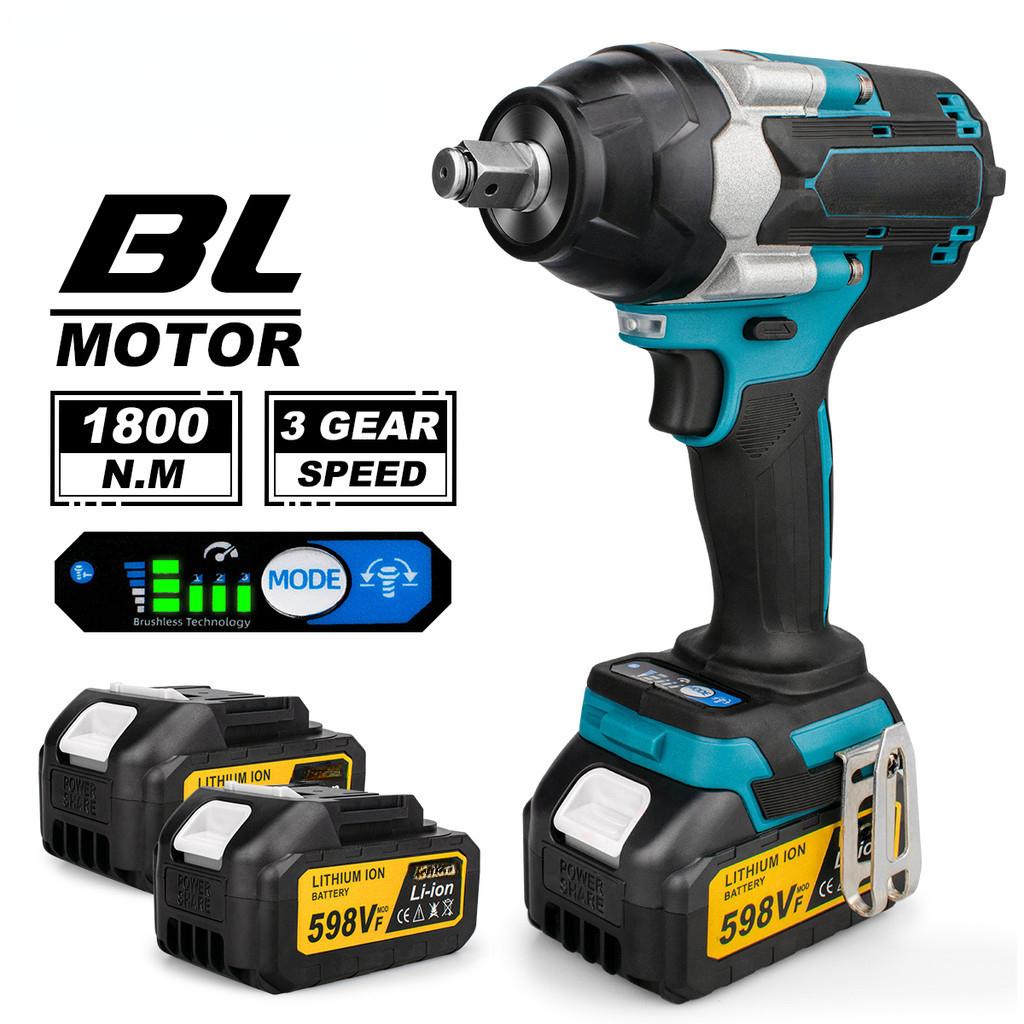 1/2 Inch Brushless Electric Impact Wrench Rechargeable Cordless Wrench Screwdriver Power Tools