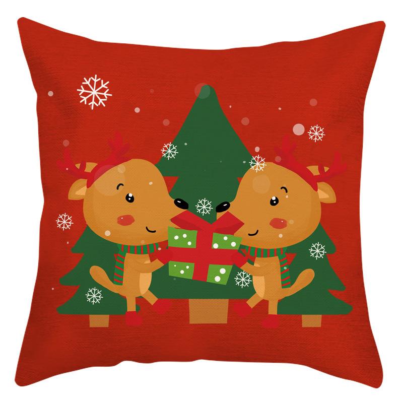 

С Рождеством Санта-Клаус Рождественская елка с принтом наволочка для дома, гостиной, диванная подушка, наволочка 40x40cm