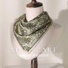 100% Pure Mulberry Silk Square Scarf Women Floral Print Lightweight Elegant Neck Wrap