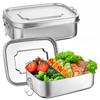 Bento Lunch Box with Compartment, 304 Stainless Steel Kids/adult Food Containers Sealed Box Large Capacity Lunch Container