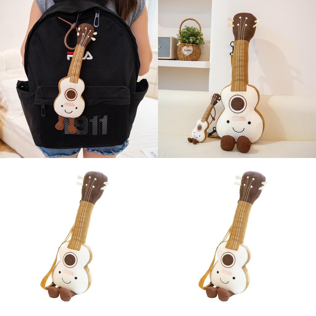 Animal Guitar Plush Toy Keychain For Collectors And Kids With Soft Pp Cotton Material